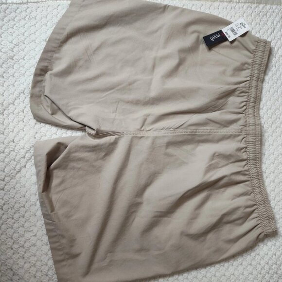 Hasting & Smith Women's Khaki Shorts Pull On Elastic Drawstring - Picture 2 of 8